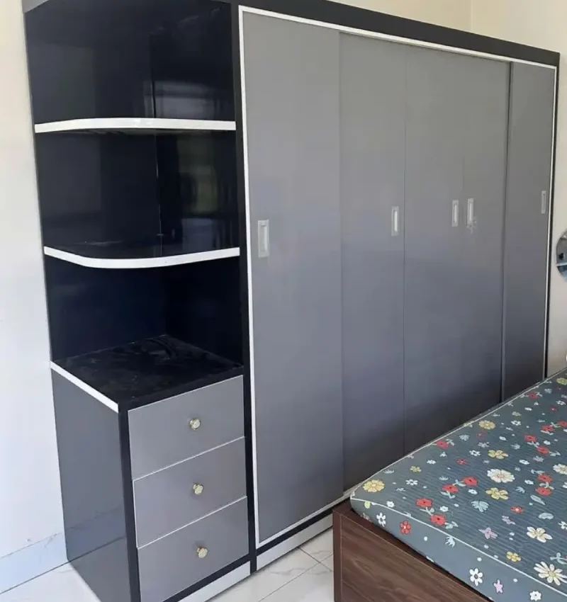 Tủ nhựa quần áo cánh lùa 4 cánh 1 kệ TCL14